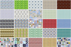 200 Seamless Portugal Tile Backdrops