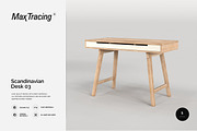 Scandinavian Desk 03, a Furniture 3D Model by maxtracing2 (Thumbnail 1 of 11)