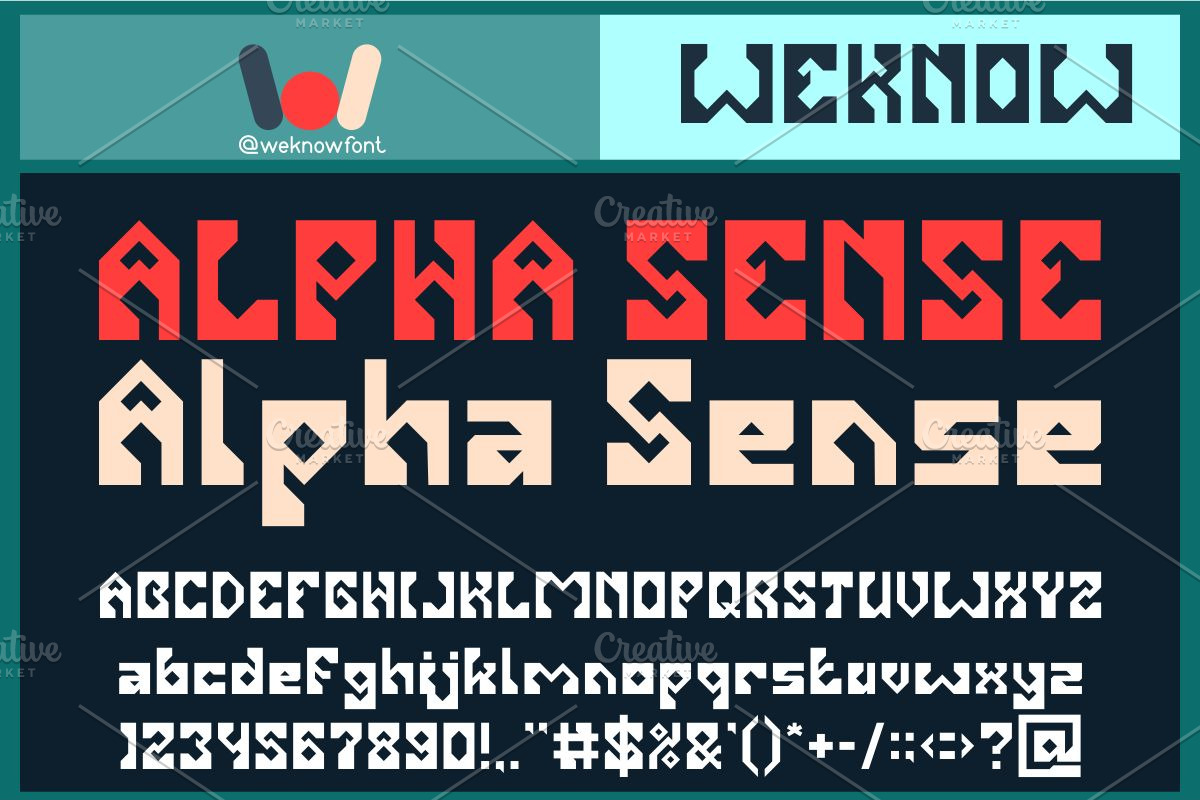 Alpha Sense font, a Font by weknow (Photo 1 of 8)