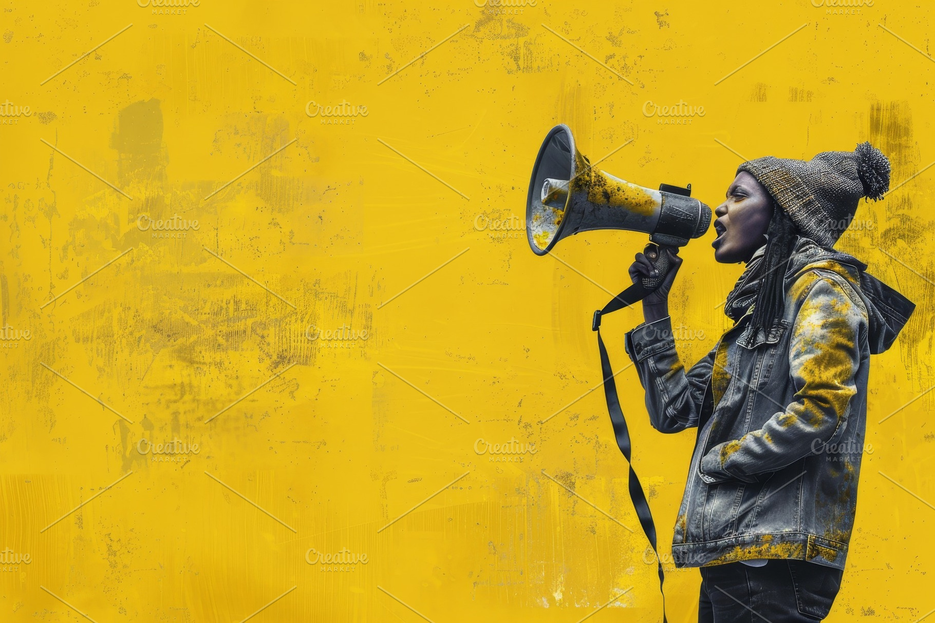 A passionate woman stands confidentl, a Photo by Tanuart