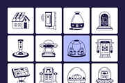 Future City Drawing Art, an Outline Icon by Vectors Market (Thumbnail 8 of 9)