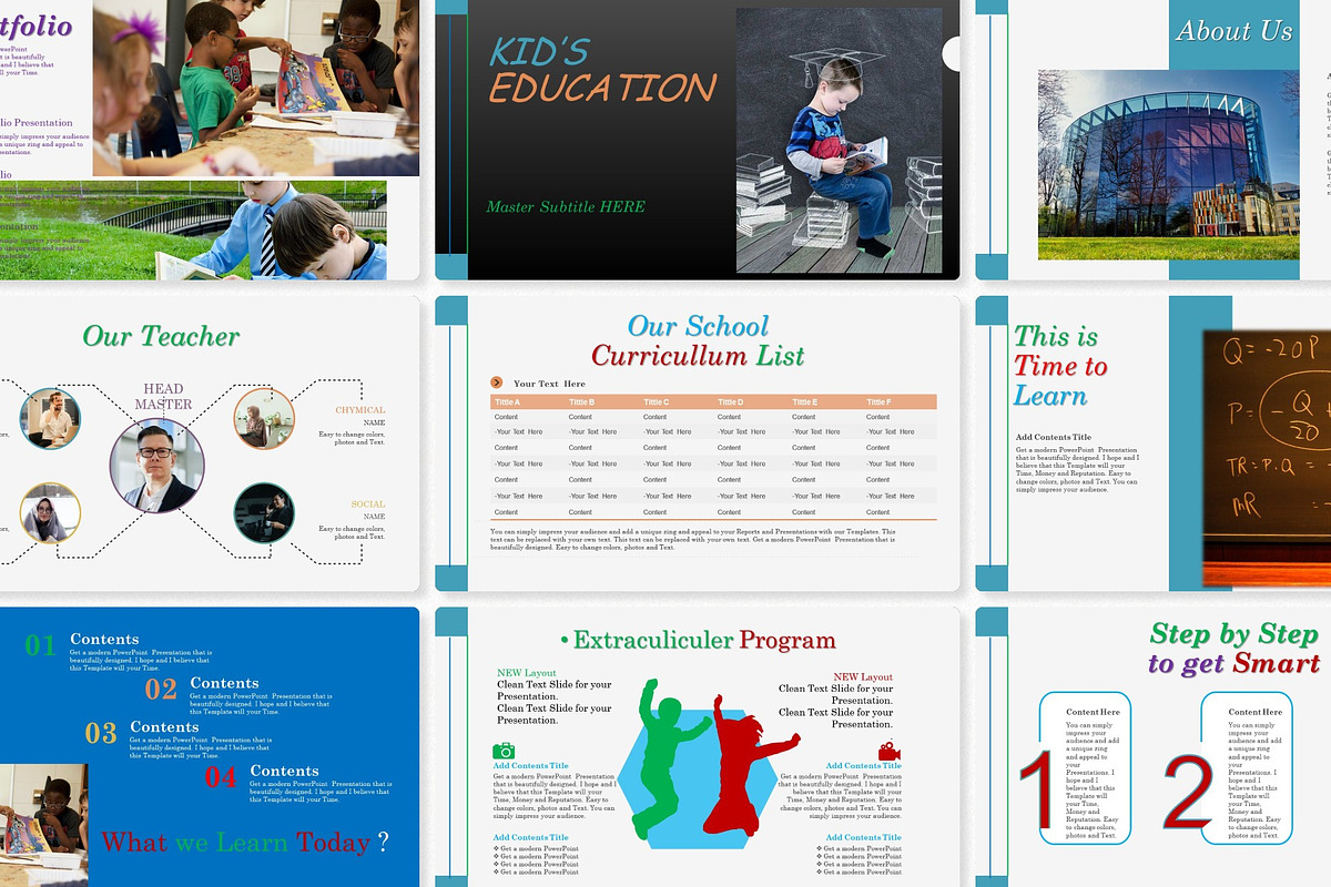 KID's Education-PowerPoint Template, a Presentation Template by Fortyone