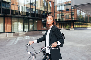 Portrait of a young woman in formal, a Business Photo by Artem Varnitsin