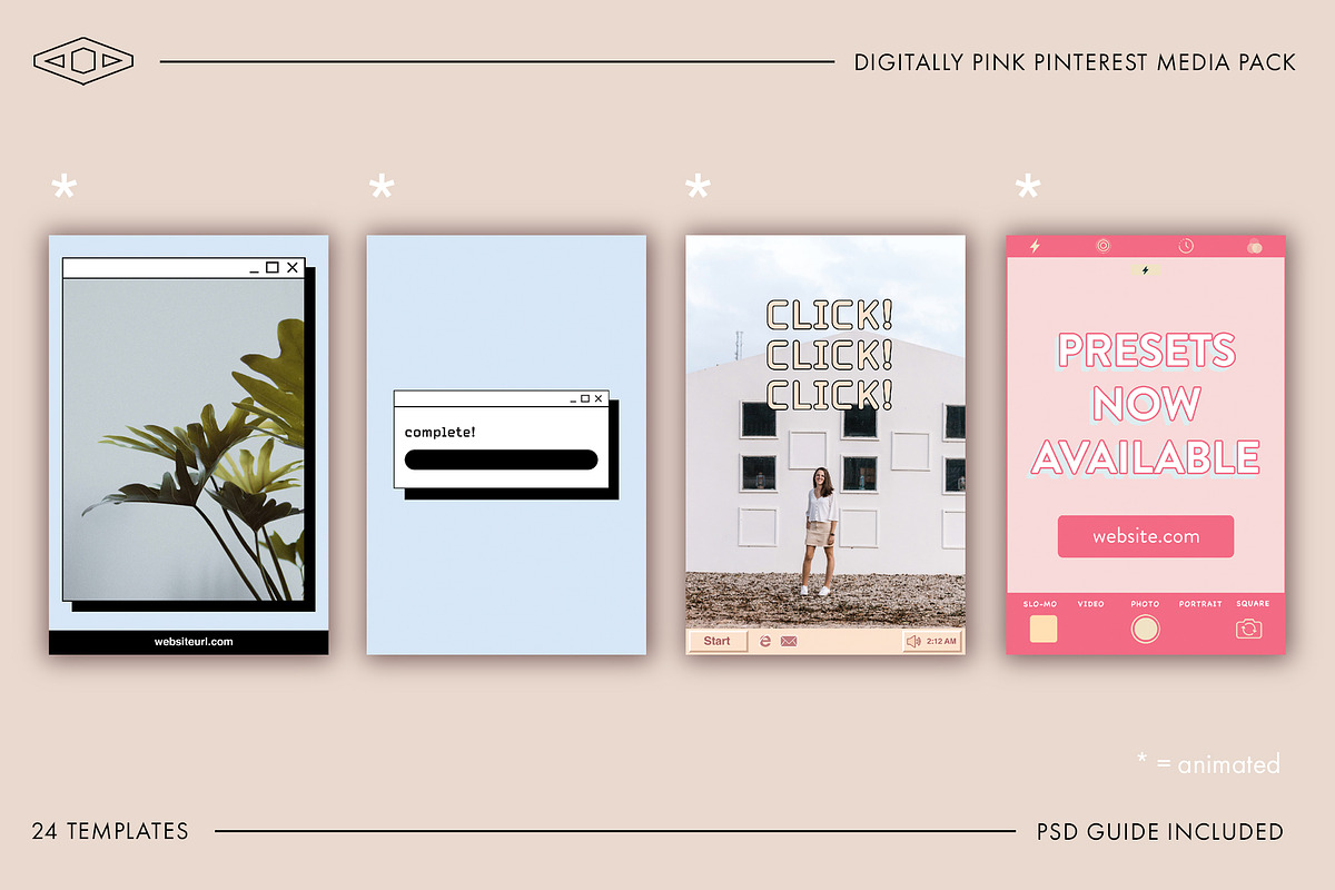 Digitally Pink Pinterest Media Pack, a Social Media Template by Tangerine Nation (Photo 7 of 9)