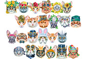 Watercolor borders from cats, an Animal Illustration by Watercolor fantasy (Thumbnail 7 of 9)