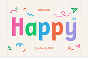 CS Happy – Fun Font, a Sans Serif Font by Craft Supply Co. (Thumbnail 1 of 8)