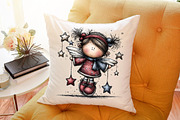 Whimsical Christmas Angel Clipart, an Illustration by Sublimation Artist (Thumbnail 6 of 6)