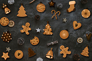 Christmas Cookies & Lettering, a Background Graphic by NKTN graphics (Thumbnail 1 of 13)