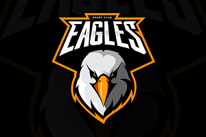Eagle mascot sport logo design