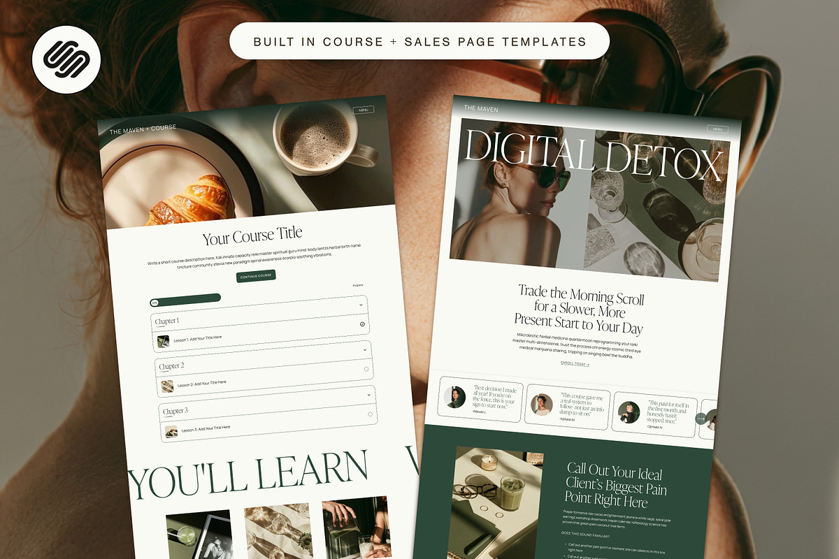 NEW | Squarespace + Course Template, a Squarespace Template by Glo Design Studio (Photo 4 of 12)