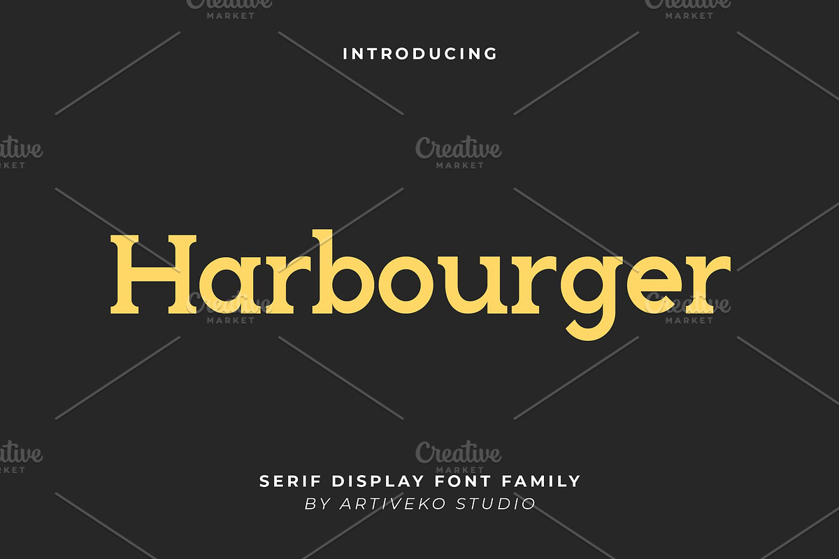 Harbourger Serif Font Family, a Serif Font by Artiveko (Photo 1 of 8)