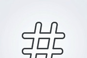 41 Vector Outline Social UI Icons, an Outline Icon by adenpinkstore (Thumbnail 10 of 20)