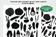 90 Linocut Vegetables Silhouettes, a Graphic by PicByKate (Thumbnail 2 of 7)