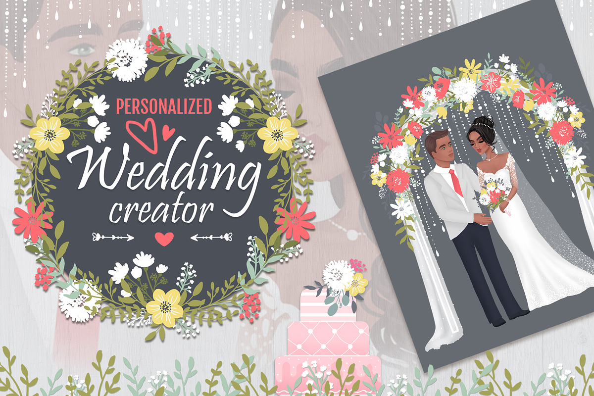 Wedding personalized creator, a Decorative Illustration by Yana Lesiuk (Photo 1 of 7)