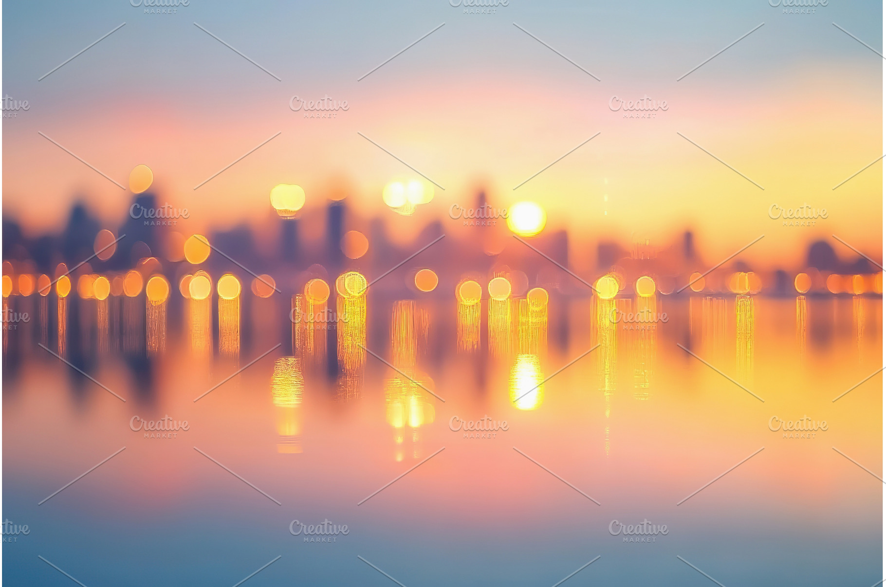 Blurred golden hour reflections of, an Architecture Photo by Lermont51