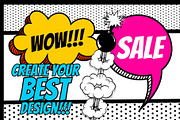 20 Black White Comic Book background, a Decorative Illustration by Kapitosh (Thumbnail 2 of 3)