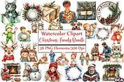 Christmas Family Bundle, an Illustration by DreamCafeArt (Thumbnail 1 of 7)