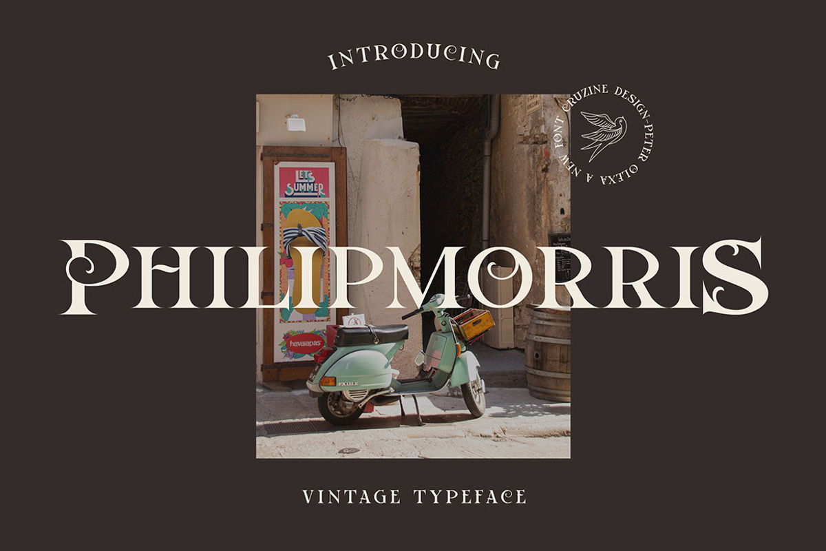 Philipmorris Bold Retro Font, a Serif Font by JumboDesign (Photo 1 of 8)