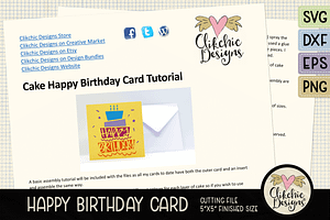 Happy Birthday Card SVG Cut File