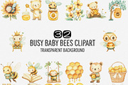 Busy Baby Bees Clipart PNG, an Animal Illustration by DesignRocket (Thumbnail 7 of 7)