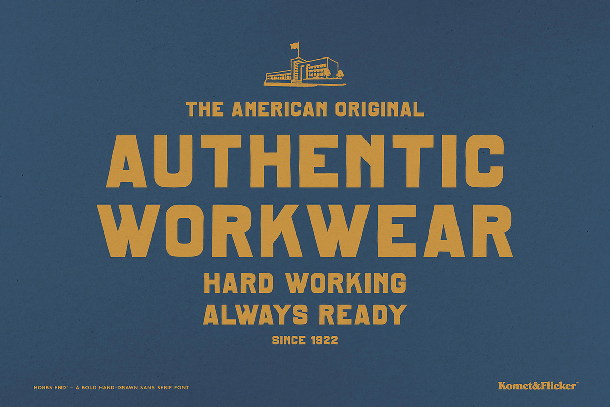 Hobbs End - A Bold Sans Serif, a Sans Serif Font by Komet & Flicker (Photo 6 of 15)