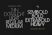 Leonidas Sans - Variable Weight Font, a Sans Serif Font by Eagle & Bison Design Co. (Thumbnail 5 of 11)