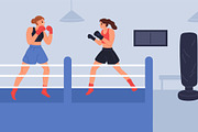 Girls boxing training. Professional, a Sport Illustration by YummyBuum (Thumbnail 3 of 3)