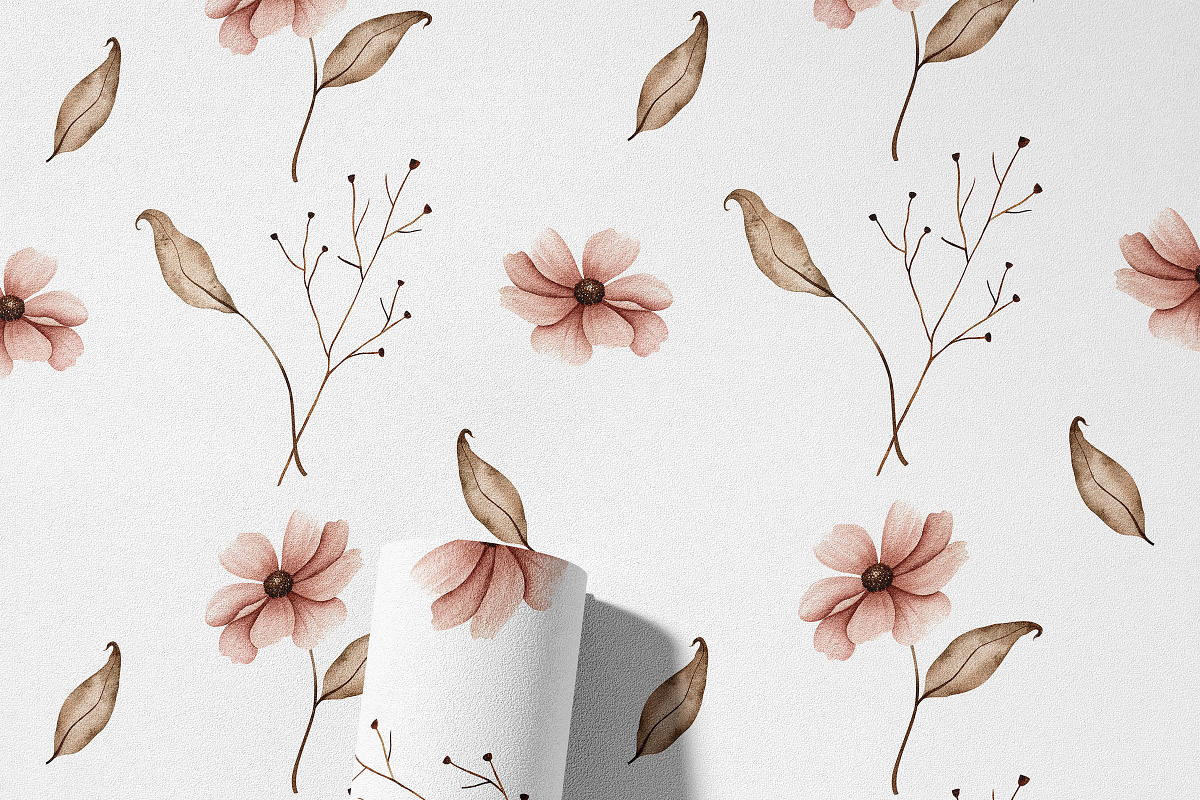 Watercolor Boho Fall Dusty Rose Set, a Decorative Illustration by Carol Lozove (Photo 62 of 74)