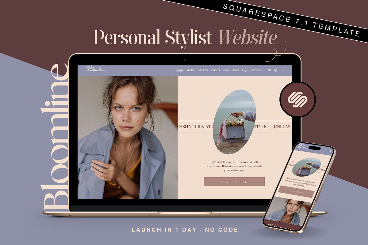 Stylist Squarespace Website Template, a Squarespace Template by Design Alchemy Studio (Photo 1 of 11)
