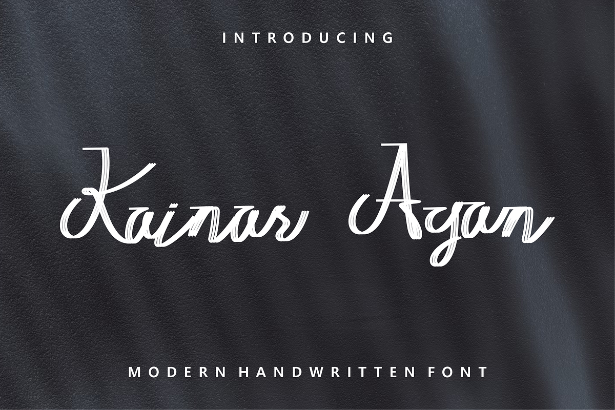 Kainar agan font, a Script Font by VectorCraft (Photo 1 of 4)