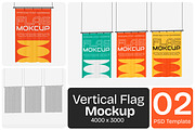 Vertical Flag Mockup, an Advertising Mockup by Permadi Creative (Thumbnail 1 of 3)