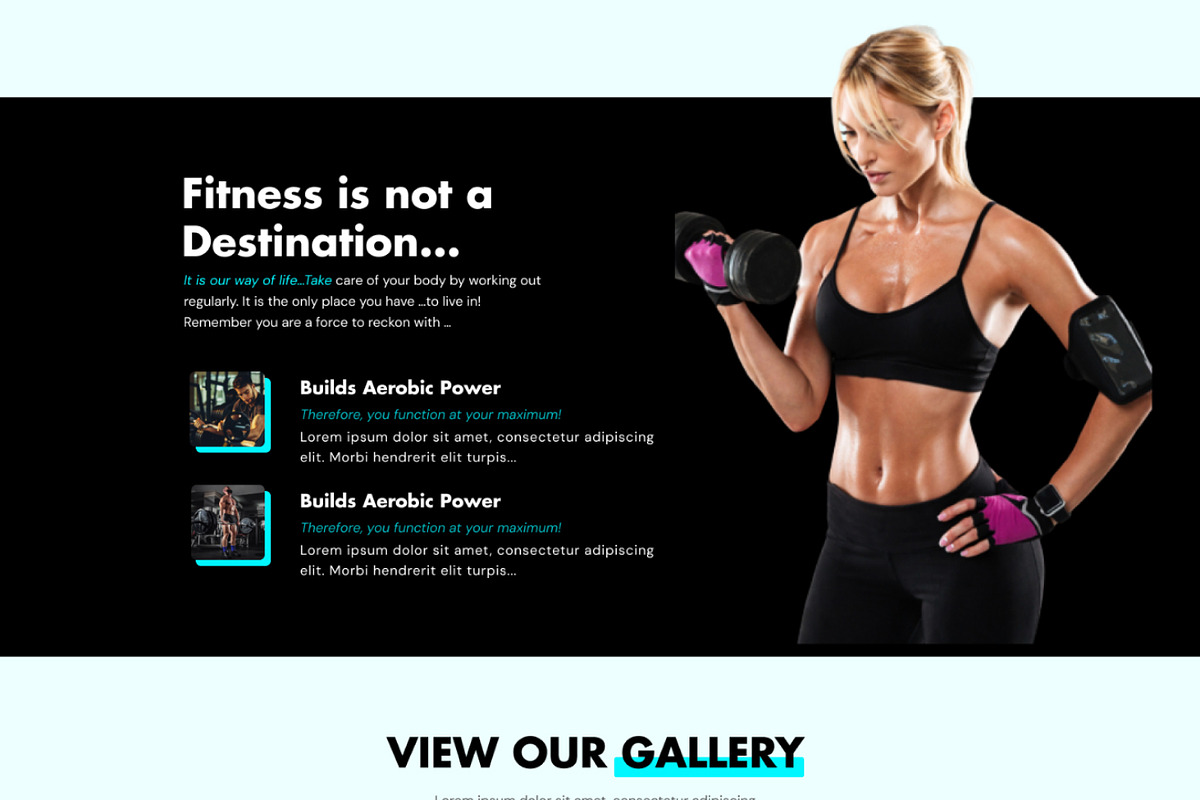 Gymex - Fitness Website UI Template, an UI Kit Template by Techeshta Solutions (Photo 4 of 5)