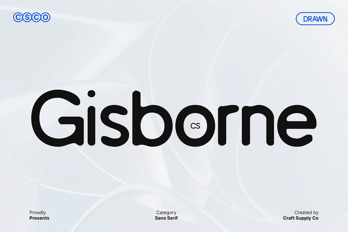 CS Gisborne Drawn, a Sans Serif Font by Craft Supply Co. (Photo 1 of 8)