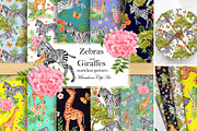 Zebra and Giraffe Patterns, a Pattern Graphic by MitrushovaArt (Thumbnail 1 of 11)