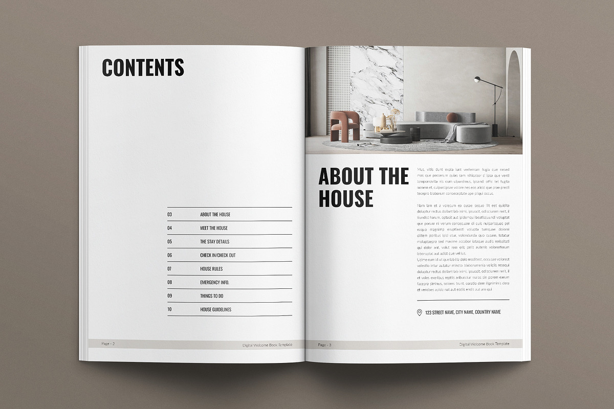 Digital Welcome Book Template, a Brochure Template by E-Type (Photo 2 of 7)