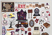 Ghost Hunting halloween bundle, an Illustration by Gaynor Carradice Designs (Thumbnail 2 of 3)