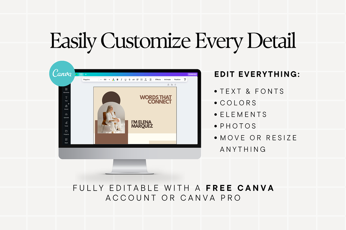 Portfolio Canva Website Template, a Landing Page Template by Anna Design Studio (Photo 5 of 8)