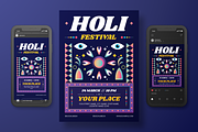 Holi Festival Color Flyer Set, a Flyer Template by Annora Studio (Thumbnail 3 of 6)