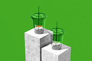 Transparent cup Mockup, a Cups & Container Mockup by HanaSaka_Studio (Thumbnail 2 of 5)