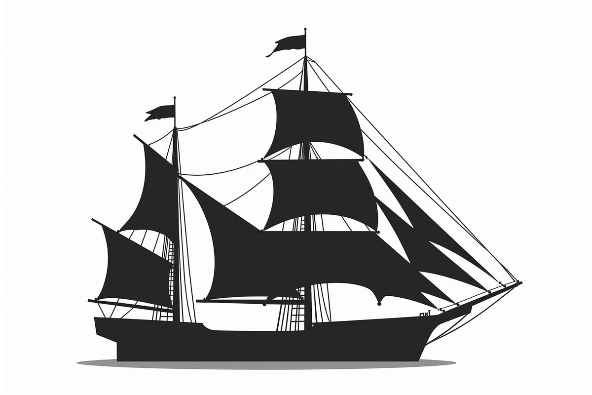 10 Classic Sailing Ship Vector Bundl, an Object Graphic by balal (Photo 6 of 11)
