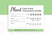Plant Care Card Canva Template, a Design Template by Snapybiz (Thumbnail 1 of 8)