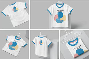 Kids Ringer Tshirt Mockups, a Shirt Mockup by megostudi0