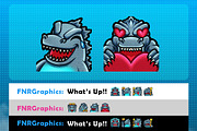 Cute Godzilla Twitch Emotes, an Illustration by FNR Graphics (Thumbnail 5 of 5)