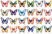 Whimsical Butterfly Clipart, an Illustration by Black Bird Studio (Thumbnail 2 of 5)