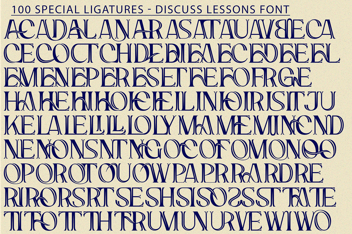 Discuss Lessons Font, a Serif Font by 177Studio (Photo 7 of 8)