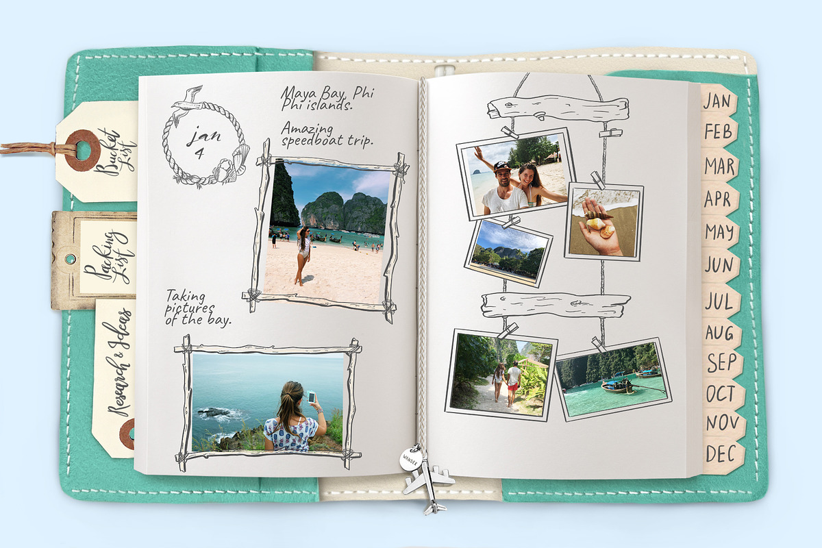 Beach themed illustrations & frames, an Illustration by Kate Snitser (Photo 3 of 5)