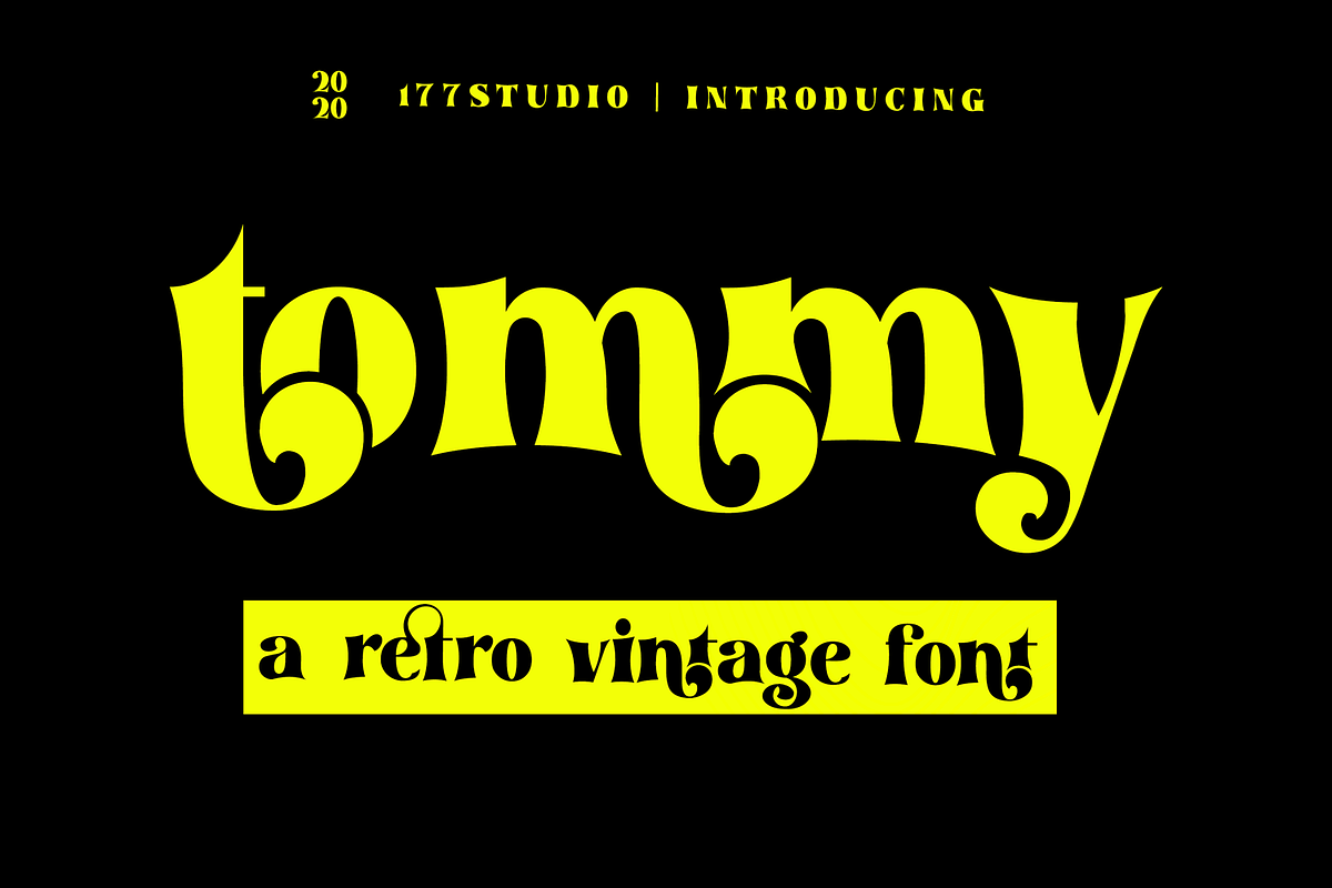 tommy - Retro Serif Font, a Serif Font by 177Studio (Photo 1 of 7)