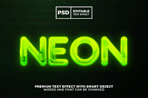 Neon Glow Editable Text Effect