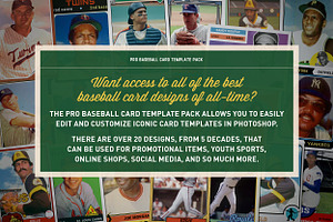 Pro Baseball Card Templates