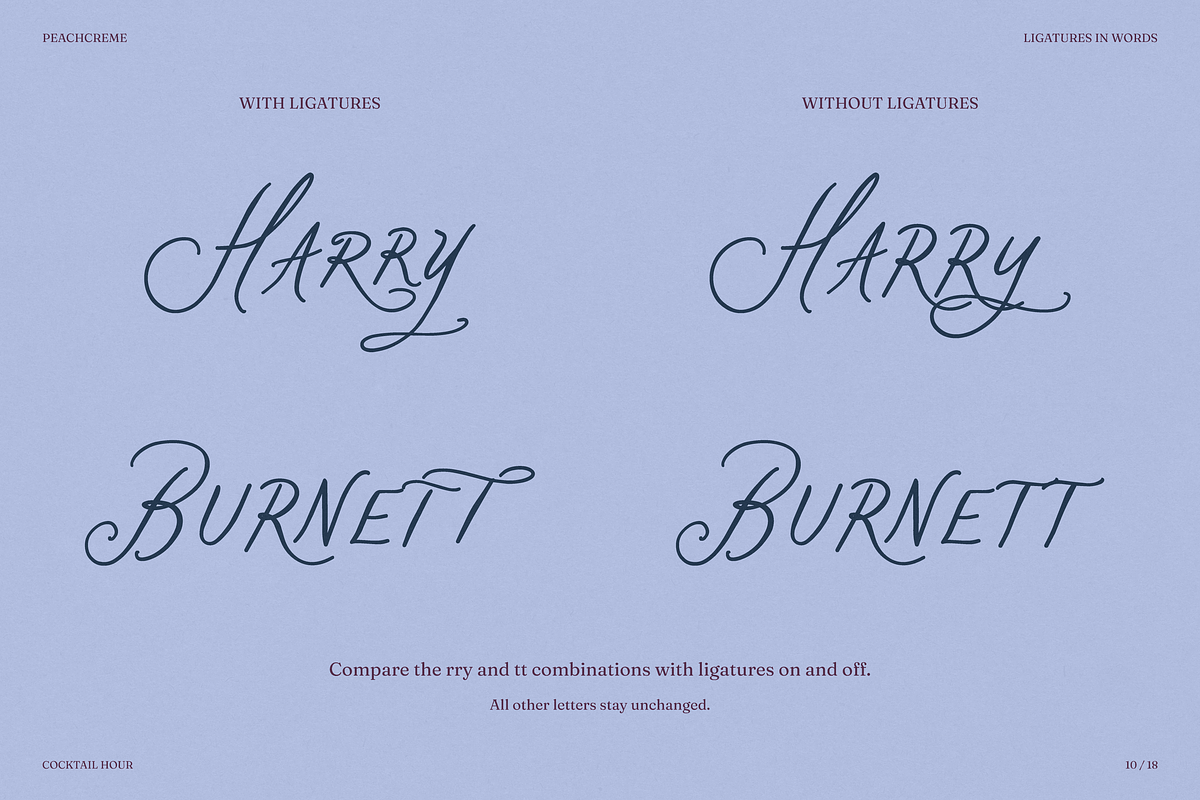 Cocktail Hour, a Handwritten Font by PeachCreme (Photo 10 of 18)